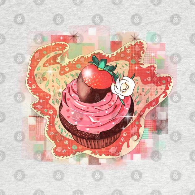 Strawberry cupcake by Mimie20